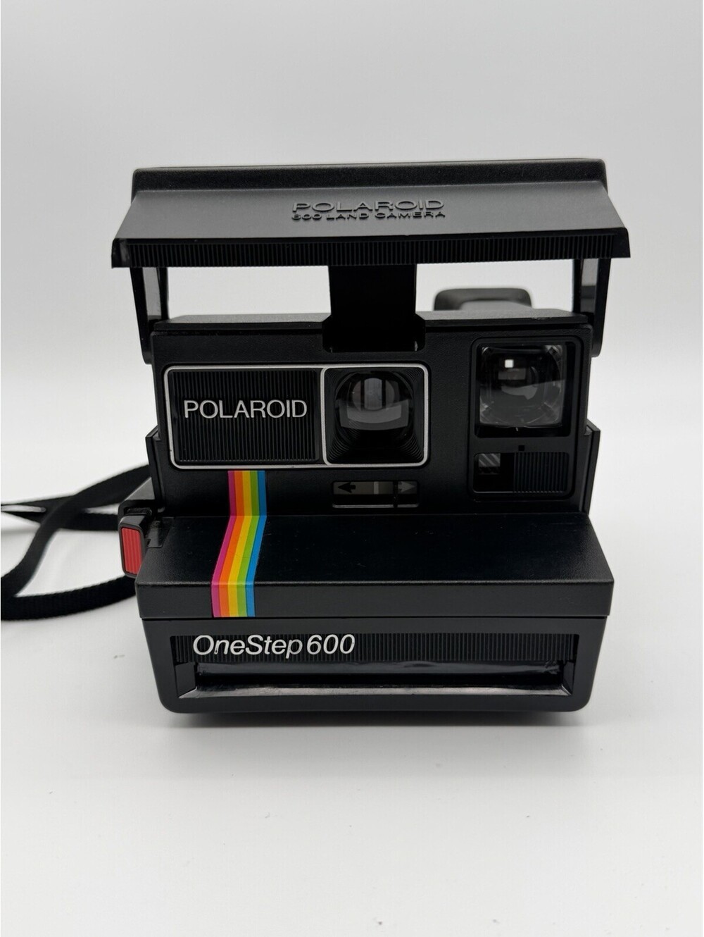 Polaroid OneStep 600 Instant Film Camera Rainbow Stripe‎ Black Untested Vintage